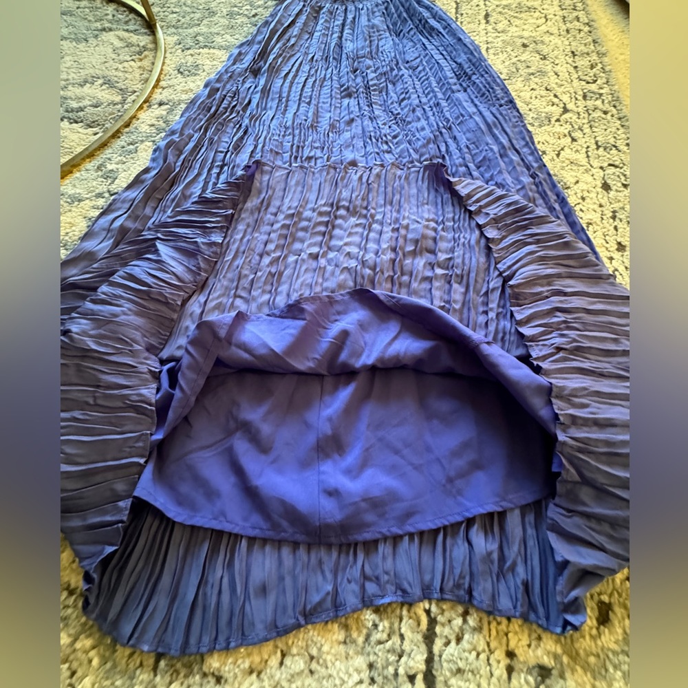 NWT Banana Republic Pleated midi Dress periwinkle blue small S sleeveless - Picture 6 of 9